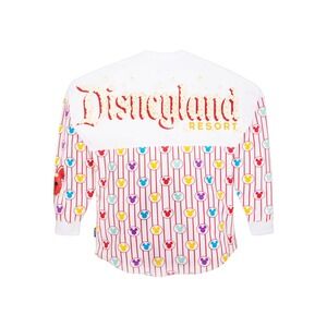 DISNEY SPIRIT JERSEY Disneyland Mickey Mouse Popcorn Puff Print Long Sleeve Top